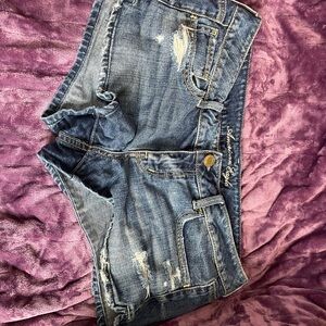 American Eagle Outfitters Blue Jean Shorts Distressed